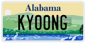 KY00NG  license plate in AL