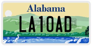 LA10AD  license plate in AL