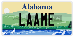 LAAME  license plate in AL