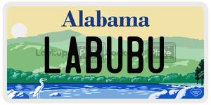 LABUBU  license plate in AL