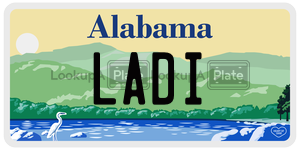 LADI  license plate in AL