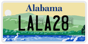 LALA28  license plate in AL