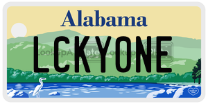 LCKY0NE  license plate in AL