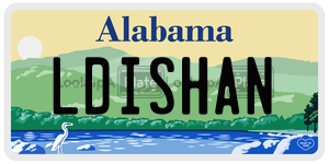 LDISHAN  license plate in AL