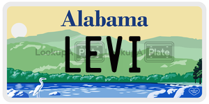 LEVI  license plate in AL