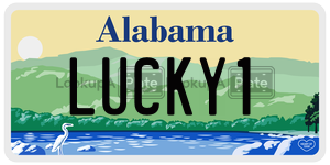 LUCKY1  license plate in AL