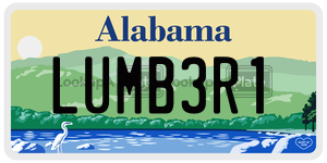LUMB3R1  license plate in AL