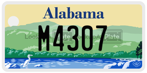 M4307  license plate in AL