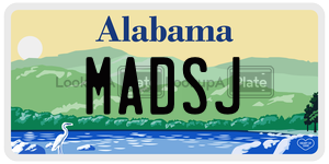MADSJ  license plate in AL