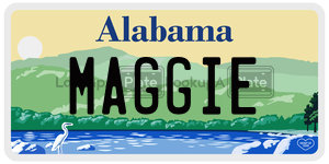 MAGGIE  license plate in AL