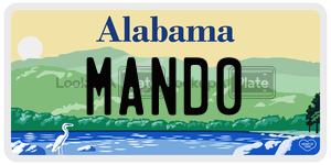 MAND0 license plate in Alabama