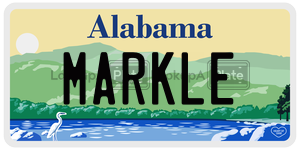 MARKLE  license plate in AL