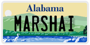 MARSHAI  license plate in AL