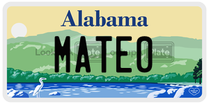 MATE0  license plate in AL