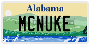 MCNUKE  license plate in AL
