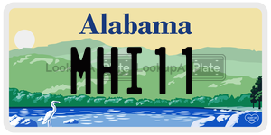 MHI11  license plate in AL