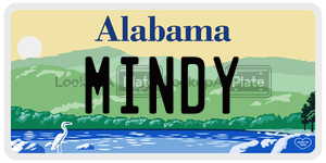 MINDY  license plate in AL