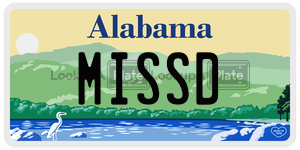MISSD  license plate in AL