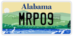 MRP09  license plate in AL
