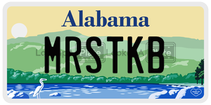 MRSTKB  license plate in AL