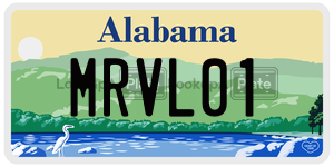 MRVL01  license plate in AL