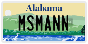 MSMANN  license plate in AL