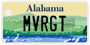 MVRGT license plate in Alabama
