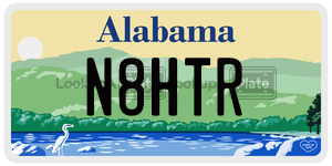 N8HTR  license plate in AL