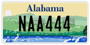 NAA444  license plate in AL