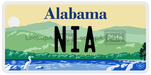 NIA  license plate in AL