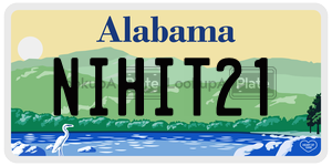 NIHIT21  license plate in AL