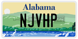 NJVHP  license plate in AL