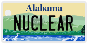 NUCLEAR  license plate in AL