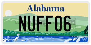 NUFF06 license plate in Alabama