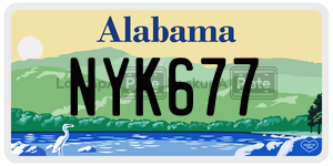 NYK677  license plate in AL