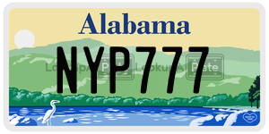 NYP777  license plate in AL