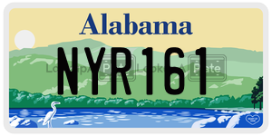 NYR161  license plate in AL