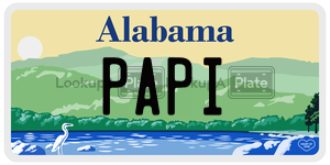 PAPI license plate in Alabama