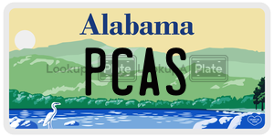 PCAS  license plate in AL