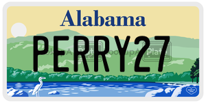 PERRY27  license plate in AL