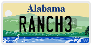 RANCH3  license plate in AL