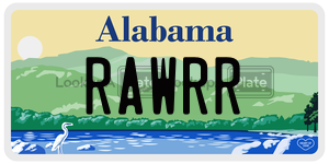 RAWRR  license plate in AL