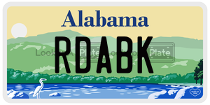 RDABK  license plate in AL
