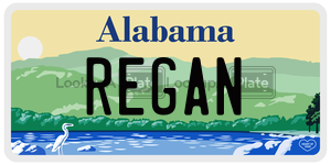 REGAN  license plate in AL
