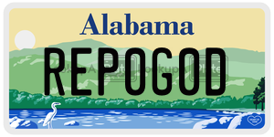 REP0G0D  license plate in AL