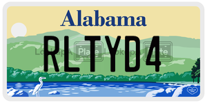 RLTYD4  license plate in AL