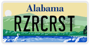 RZRCRST  license plate in AL