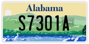 S7301A  license plate in AL