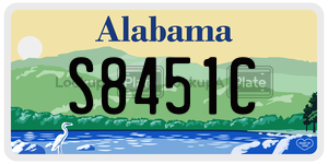 S8451C  license plate in AL