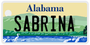 SABRINA  license plate in AL